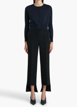 Khaite Knitwear-Nadyne Cardigan in Midnight