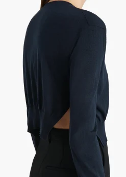 Khaite Knitwear-Nadyne Cardigan in Midnight