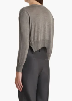 Khaite Knitwear-Nadyne Cardigan in Sterling