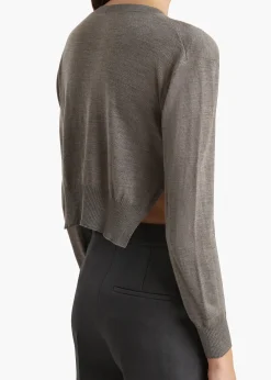 Khaite Knitwear-Nadyne Cardigan in Sterling