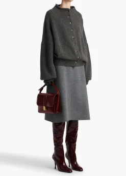 Khaite Skirts & Shorts-Nania Skirt in Grey Melange