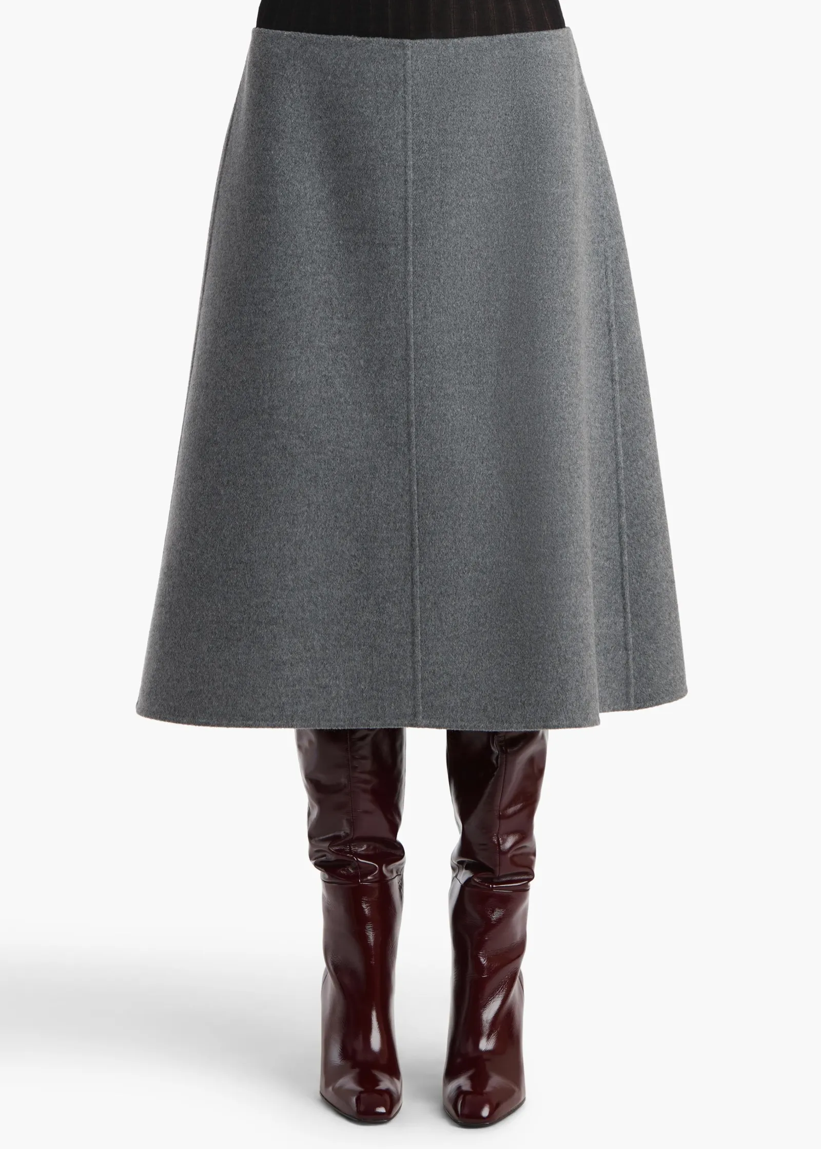 Khaite Skirts & Shorts-Nania Skirt in Grey Melange
