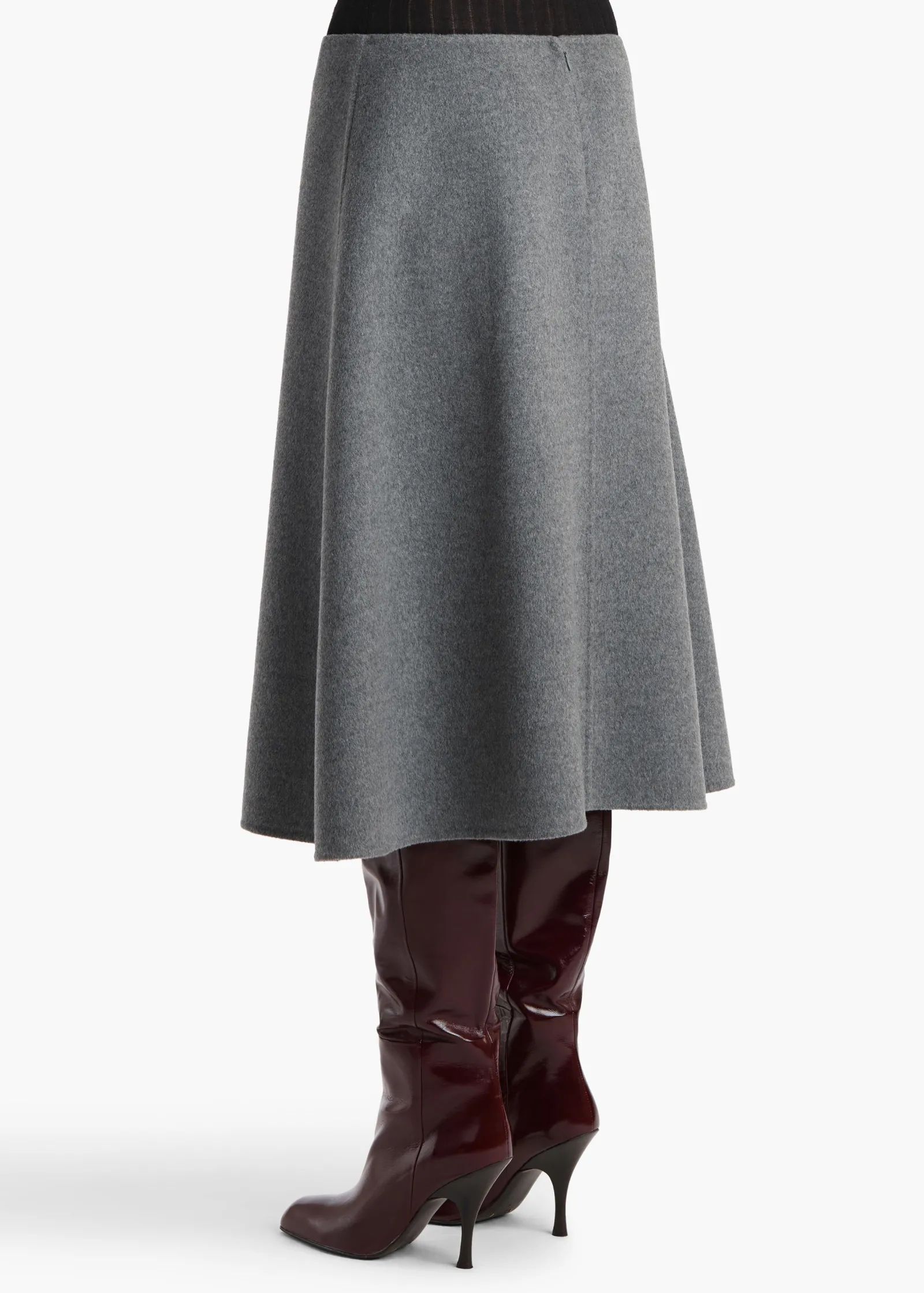 Khaite Skirts & Shorts-Nania Skirt in Grey Melange