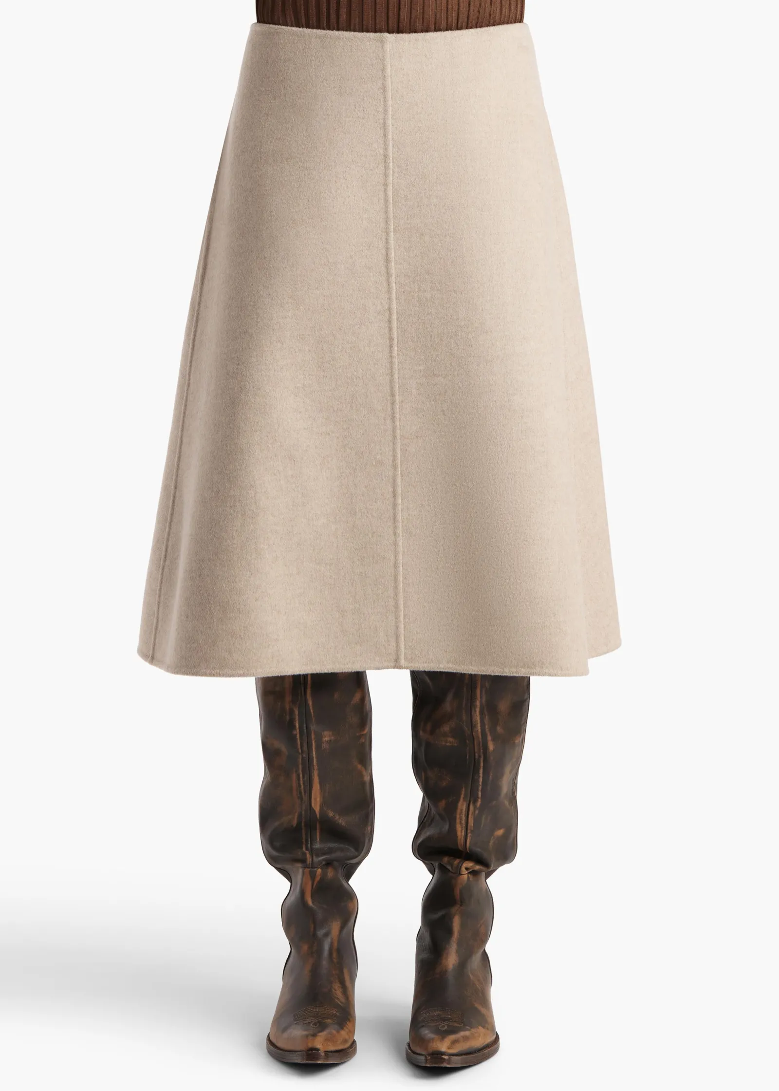 Khaite Skirts & Shorts-Nania Skirt in Oatmeal