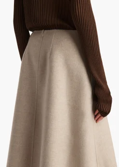 Khaite Skirts & Shorts-Nania Skirt in Oatmeal
