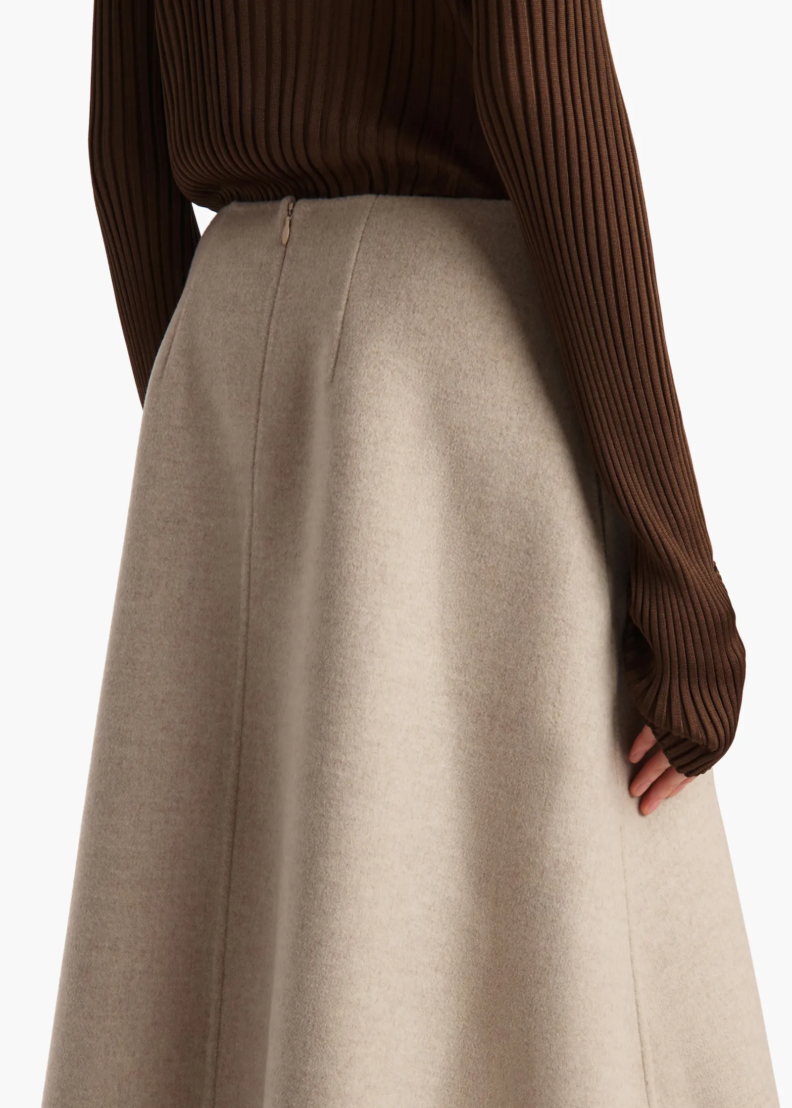 Khaite Skirts & Shorts-Nania Skirt in Oatmeal