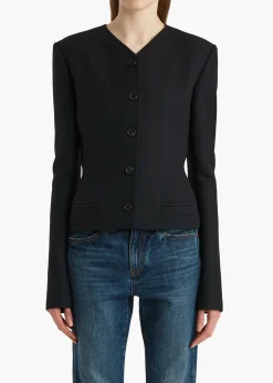 Khaite Leather|Jackets-Nara Jacket in Black