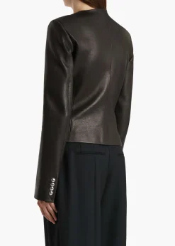 Khaite Leather|Jackets-Nara Jacket in Black Leather