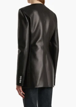Khaite Leather|Jackets-Naran Jacket in Black Leather