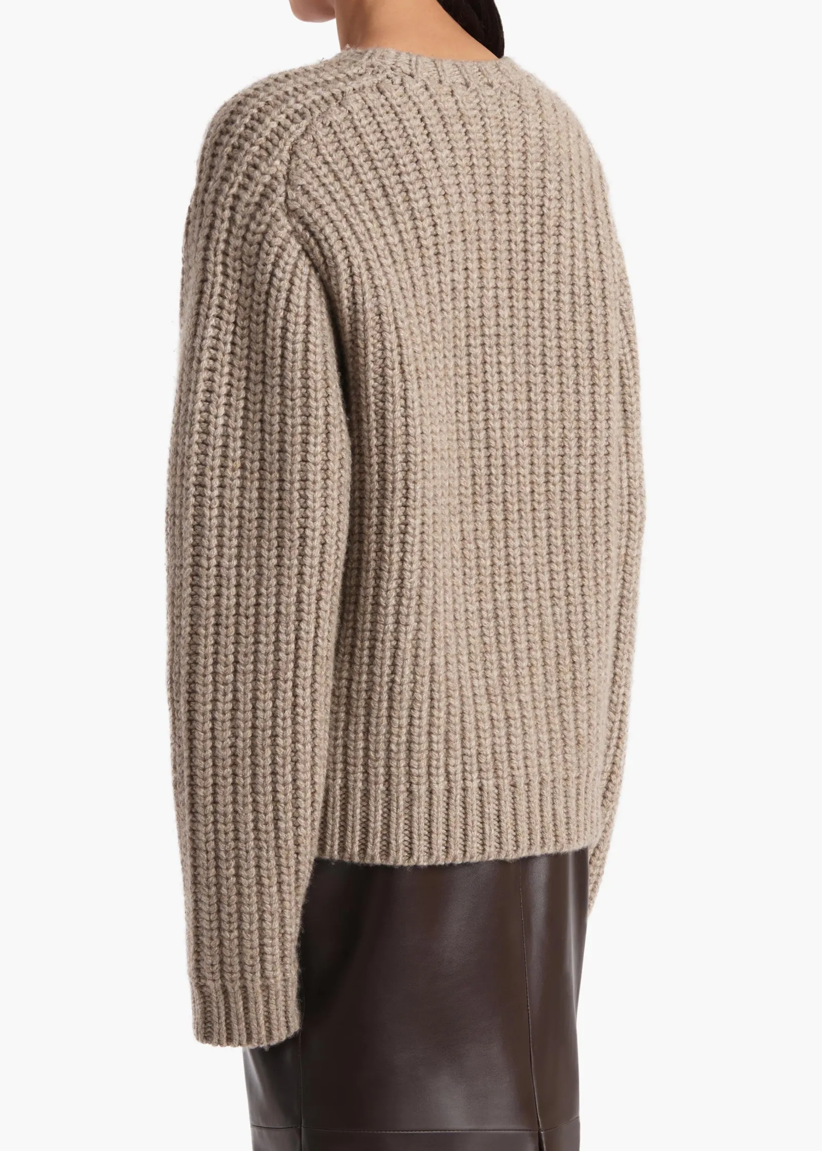 Khaite Knitwear-Natt Sweater in Sepia