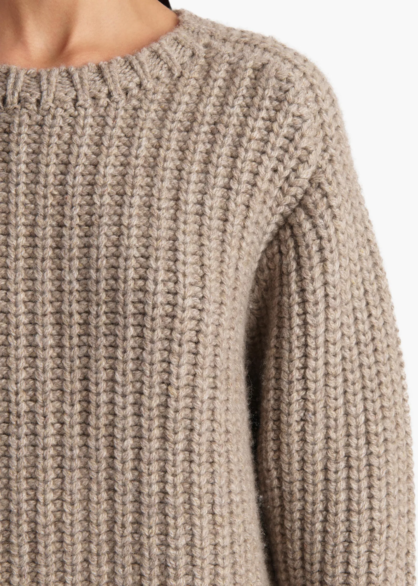 Khaite Knitwear-Natt Sweater in Sepia
