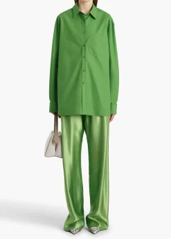 Khaite Shirts & Tops-Newton Top in Absinthe