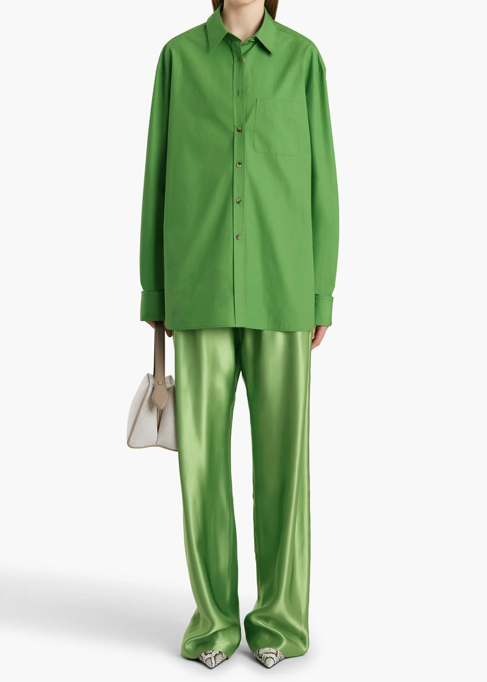 Khaite Shirts & Tops-Newton Top in Absinthe