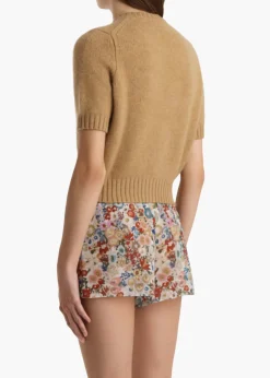 Khaite Knitwear-Nora Cardigan in Biscotti