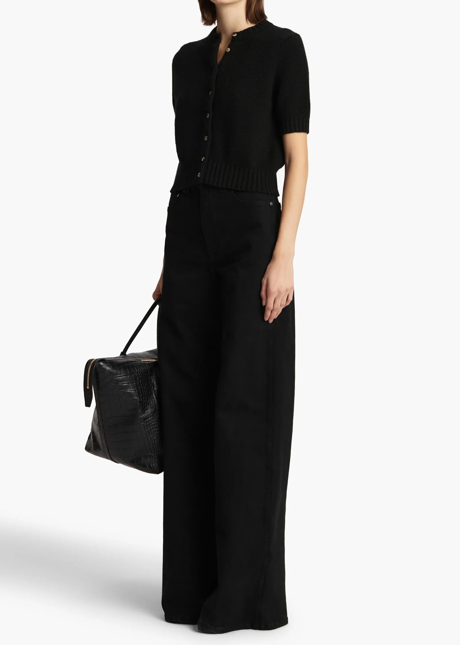 Khaite Knitwear-Nora Cardigan in Black