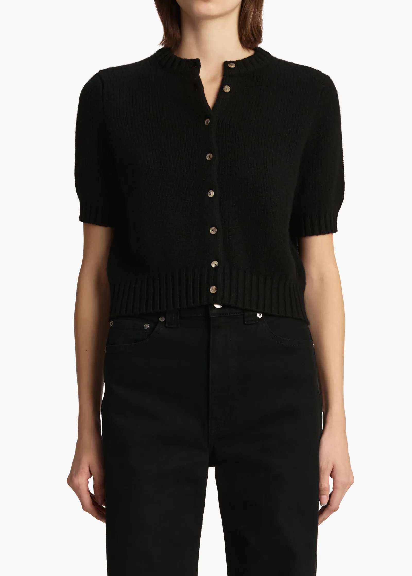 Khaite Knitwear-Nora Cardigan in Black