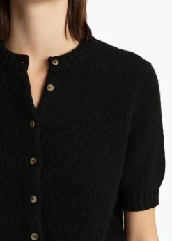 Khaite Knitwear-Nora Cardigan in Black