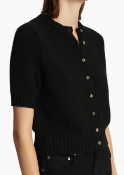 Khaite Knitwear-Nora Cardigan in Black