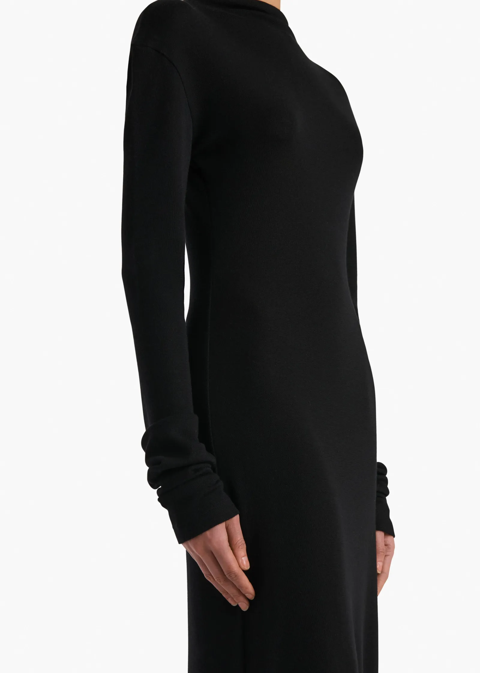 Khaite Dresses-Norla Dress in Black Silk Cashmere Jersey