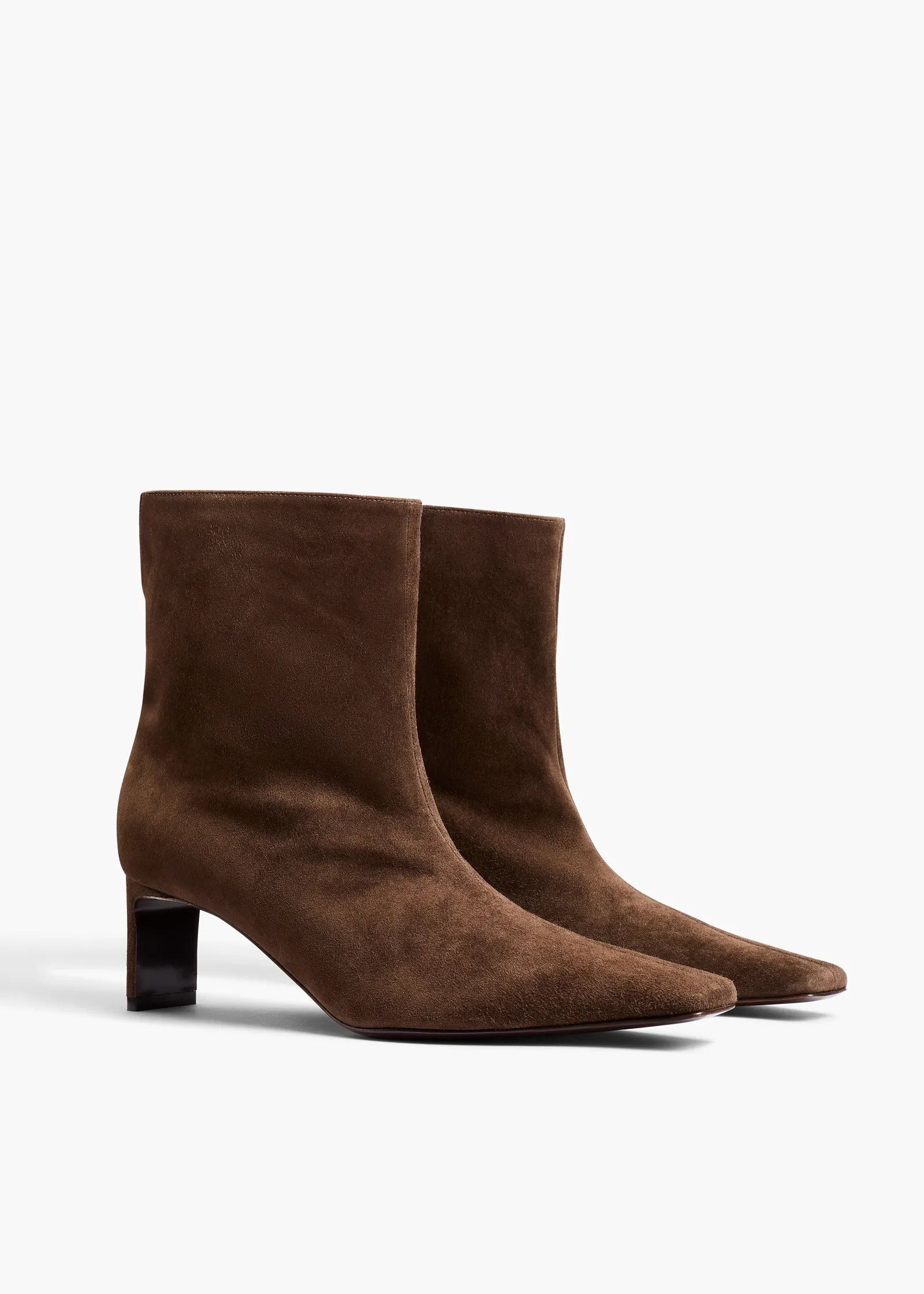 Khaite Boots-Ona Ankle Boot in Ebano Suede