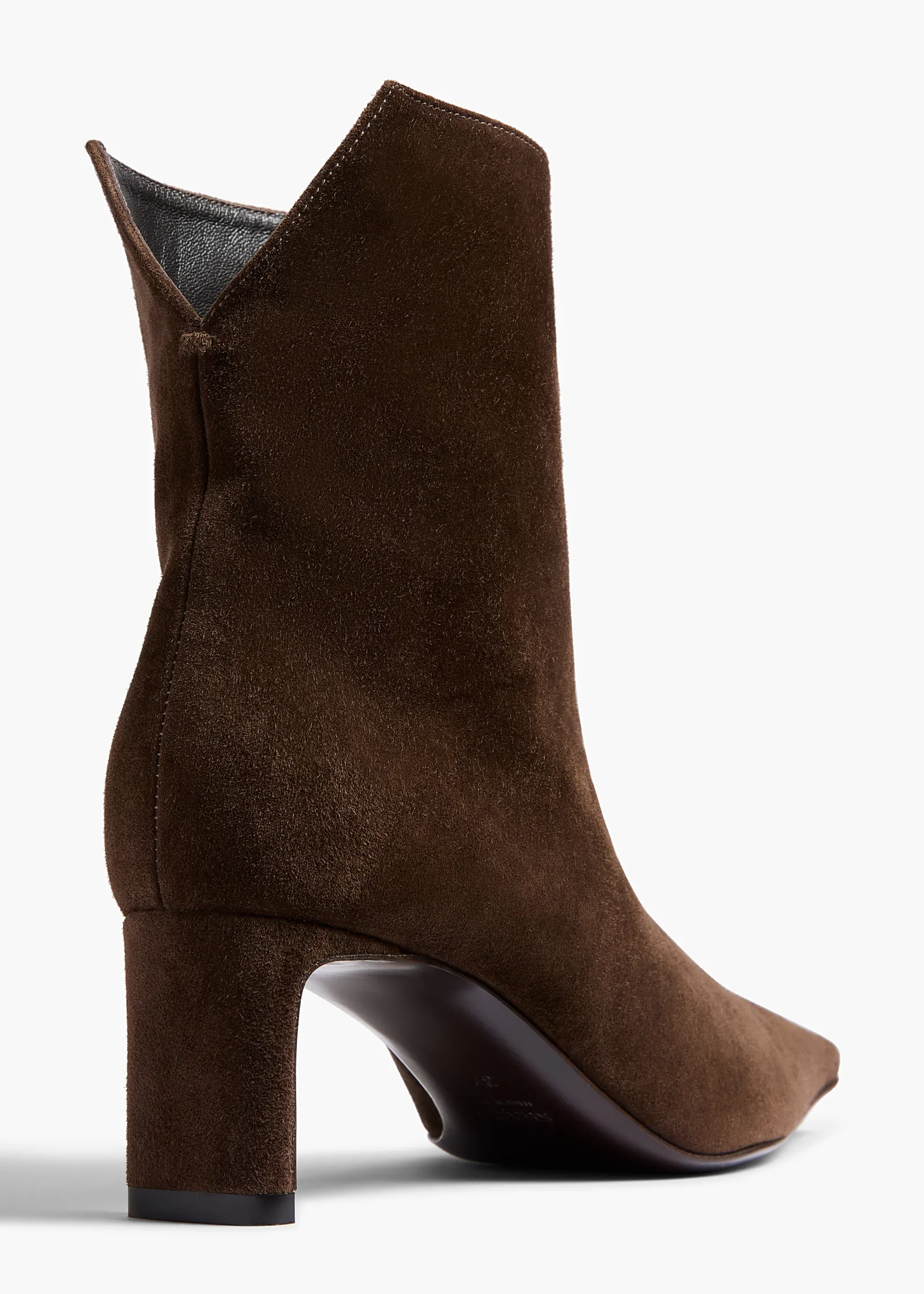 Khaite Boots-Ona Ankle Boot in Ebano Suede