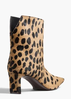 Khaite Boots-Ona Ankle Boot in Hyena Print Haircalf