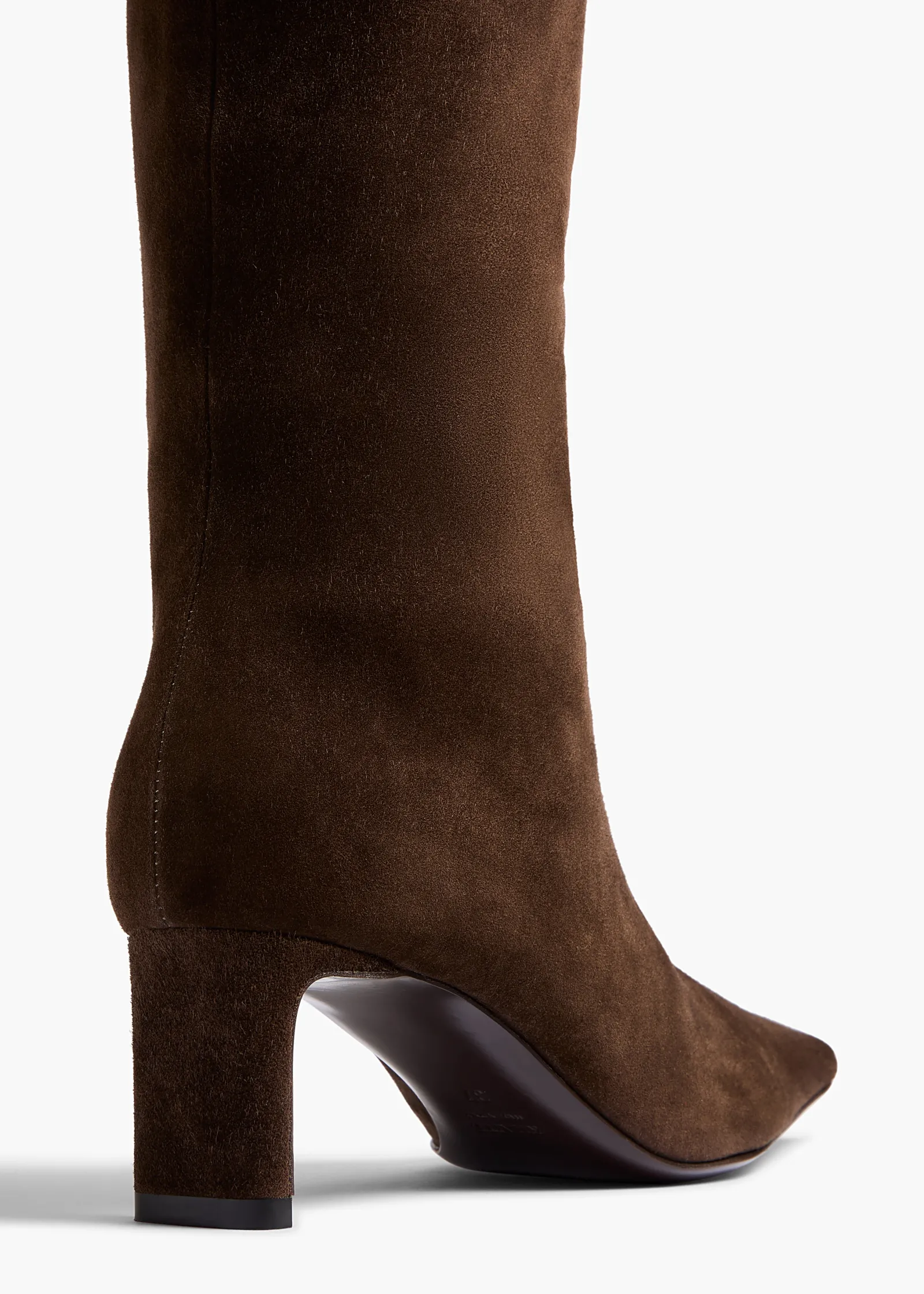 Khaite Boots-Ona Knee-High Boot in Ebano Suede