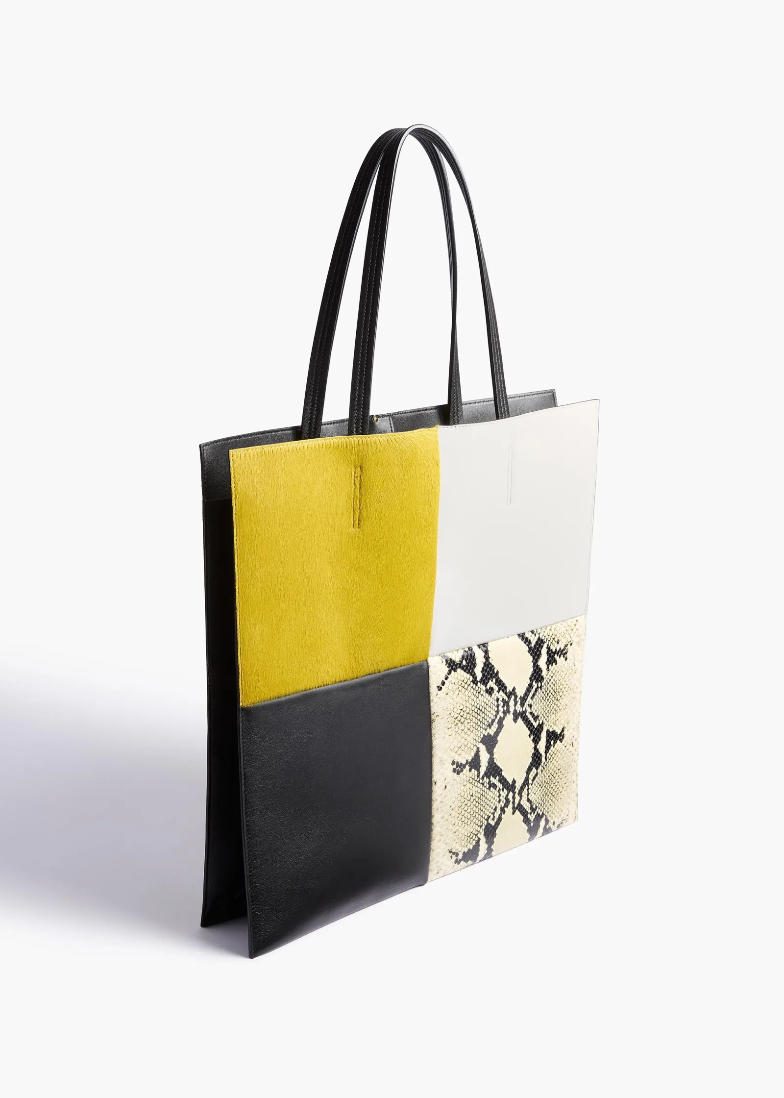 Khaite Totes-Piper Patchwork Tote in Fern Multi