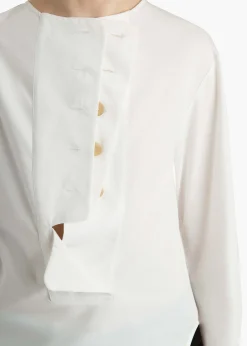 Khaite Shirts & Tops-Poe Top in Chalk