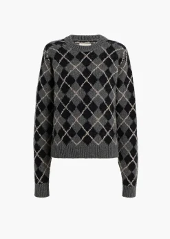 Khaite Knitwear-Pratt Sweater in Stone Multi