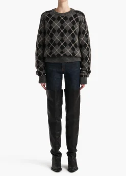 Khaite Knitwear-Pratt Sweater in Stone Multi