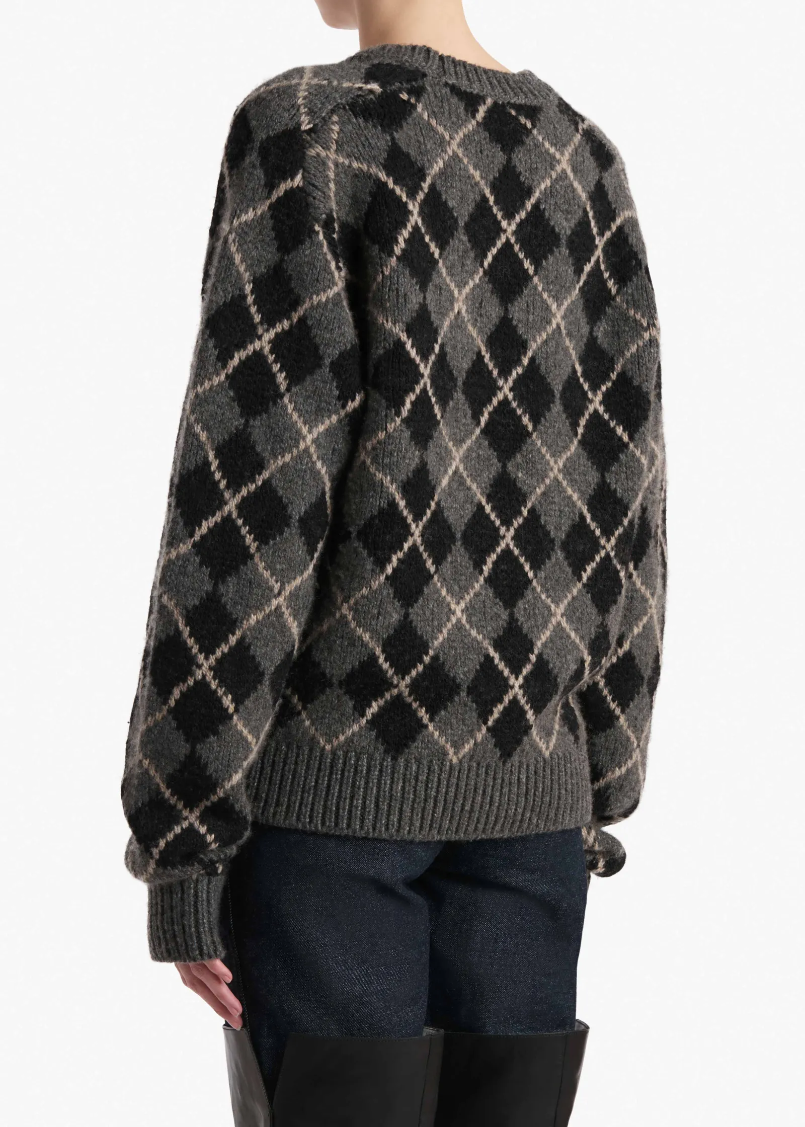Khaite Knitwear-Pratt Sweater in Stone Multi