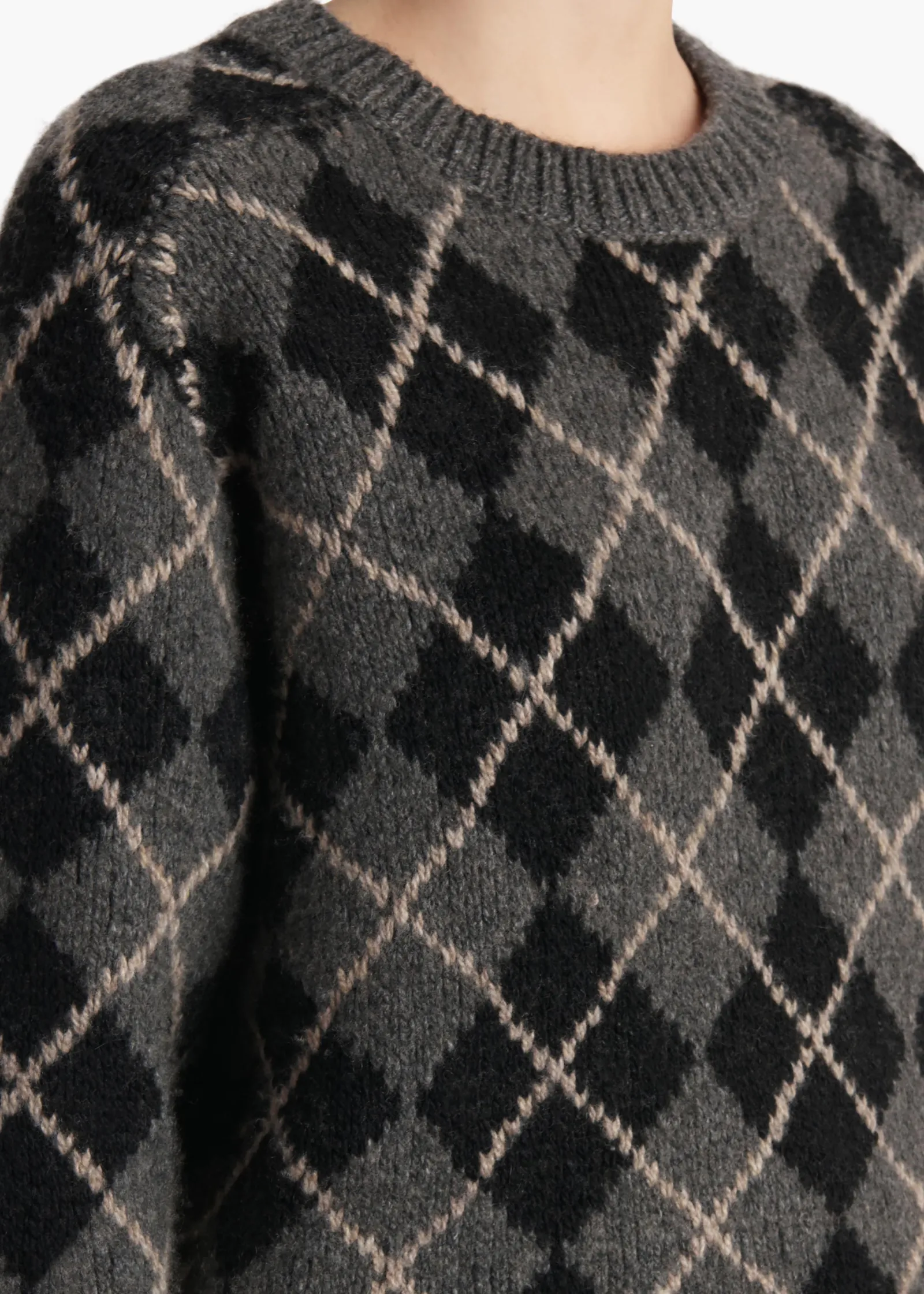 Khaite Knitwear-Pratt Sweater in Stone Multi