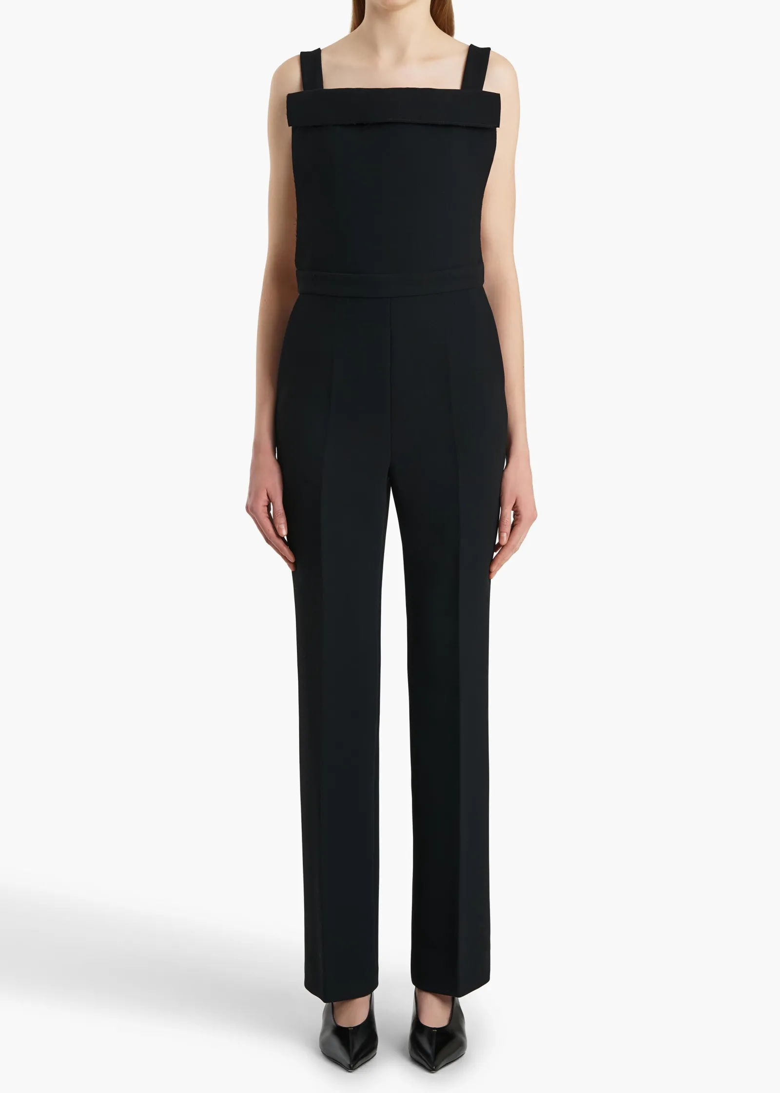 Khaite Pants-Rae Dungaree in Black