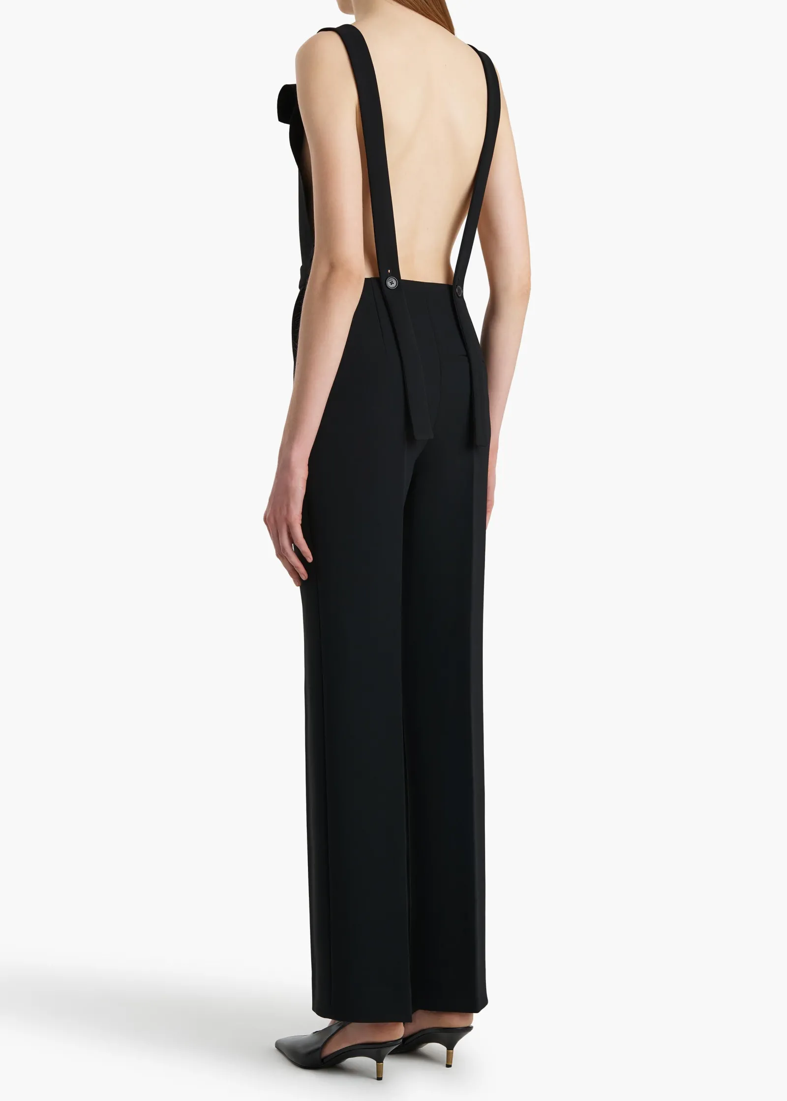 Khaite Pants-Rae Dungaree in Black