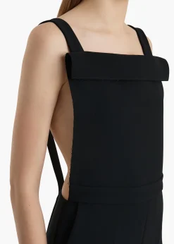 Khaite Pants-Rae Dungaree in Black