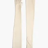 Khaite Soft Accessories-Remo Long Gloves in Cream Leather