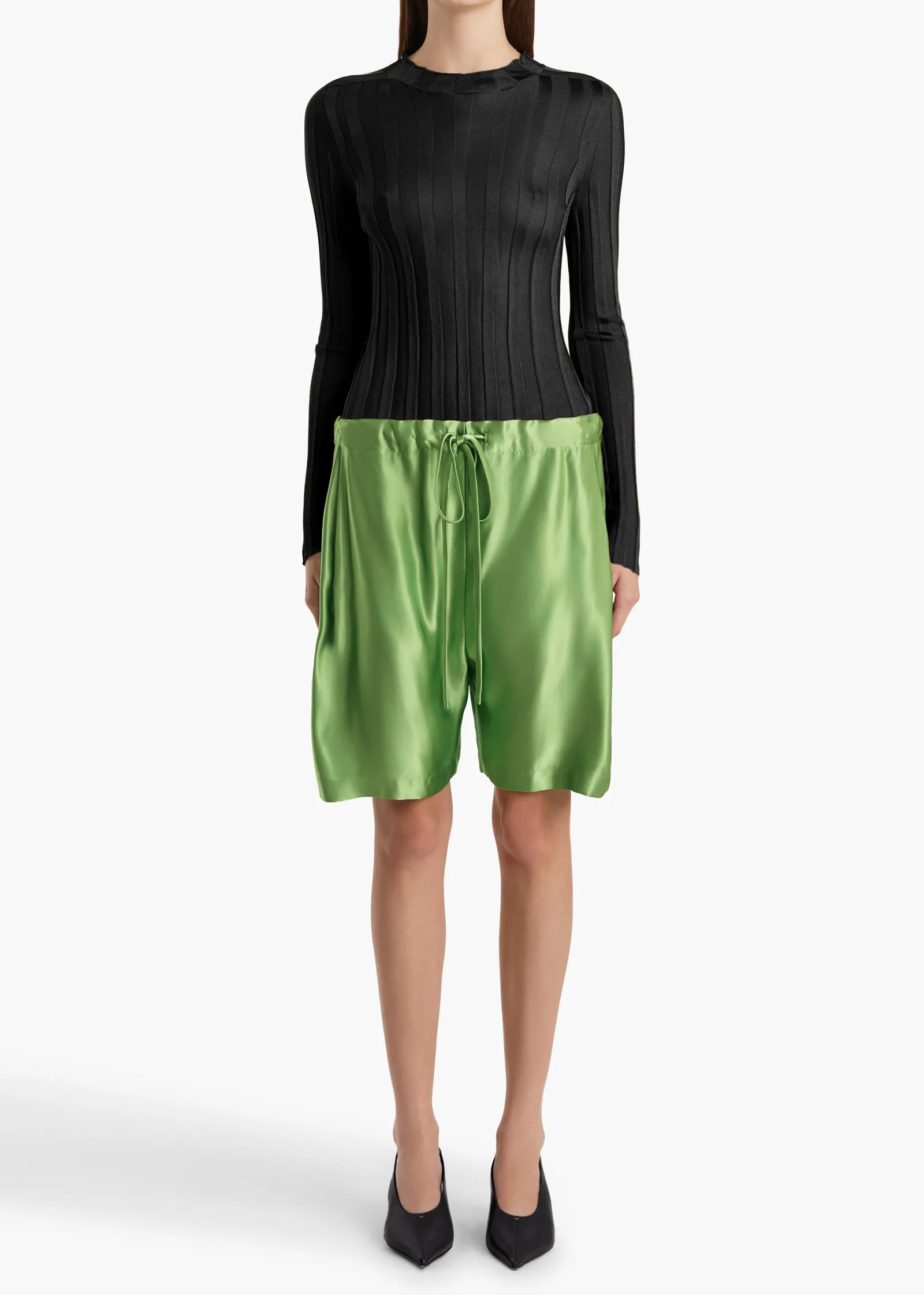 Khaite Skirts & Shorts-Rohe Short in Absinthe