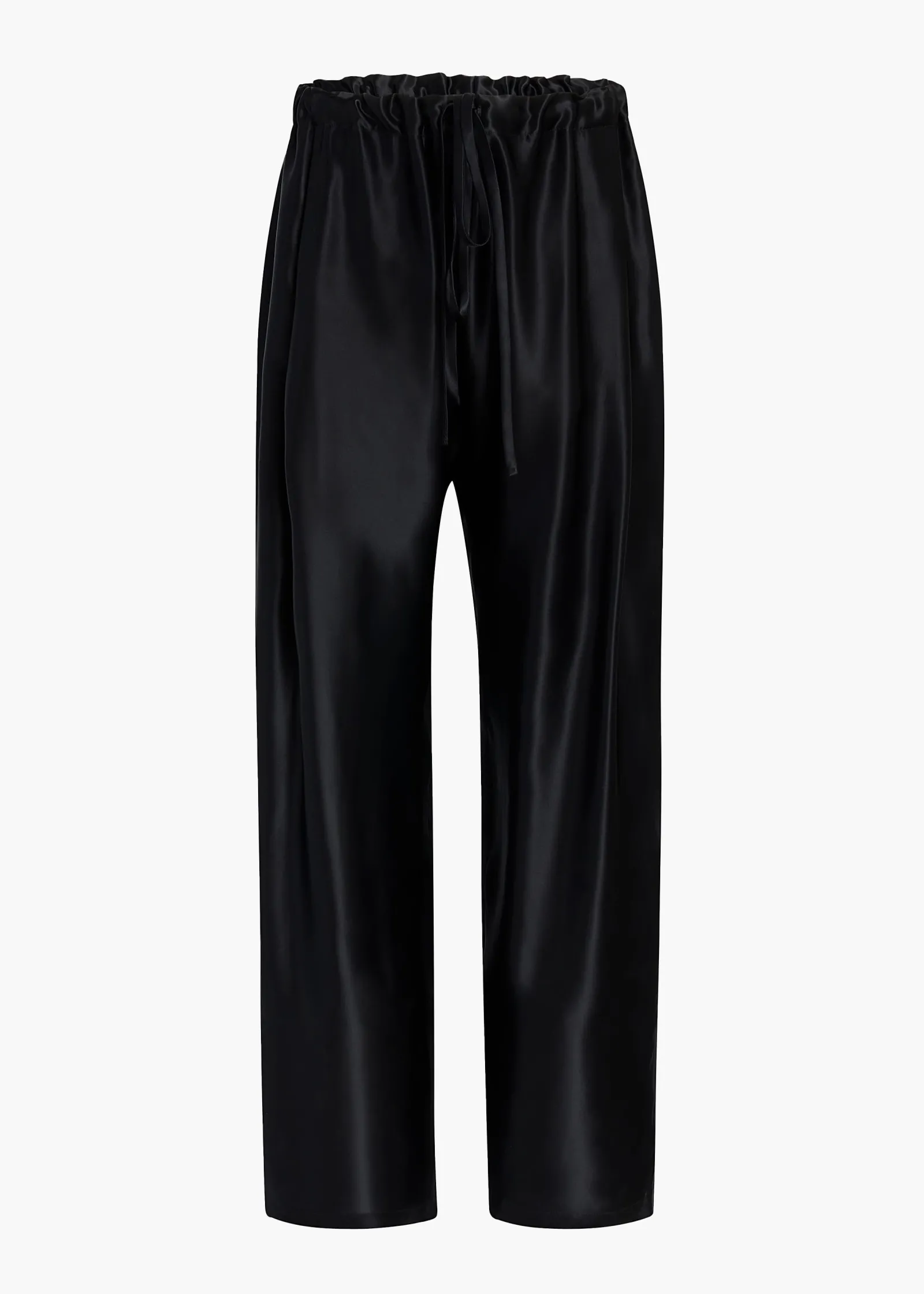 Khaite Pants-Rohen Pant in Black Satin