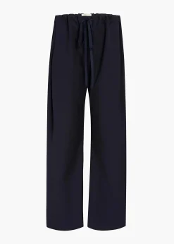 Khaite Pants-Rohen Pant in Dark Navy