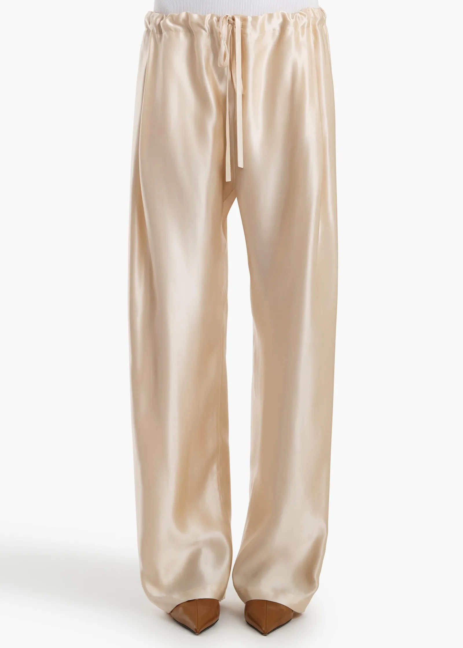Khaite Pants-Rohen Pant in Soft Pink