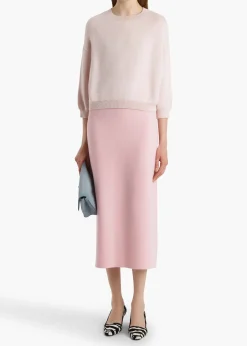 Khaite Knitwear-Sabina Sweater in Blush