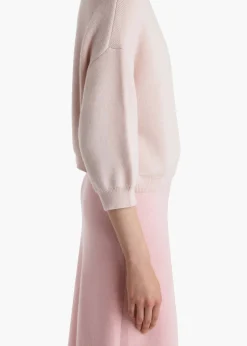 Khaite Knitwear-Sabina Sweater in Blush