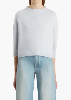 Khaite Knitwear-Sabina Sweater in Ice Blue