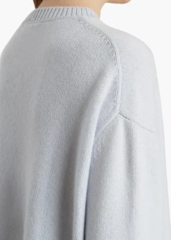 Khaite Knitwear-Sabina Sweater in Ice Blue