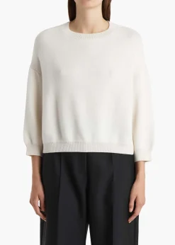 Khaite Knitwear-Sabina Sweater in Ivory
