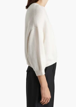 Khaite Knitwear-Sabina Sweater in Ivory