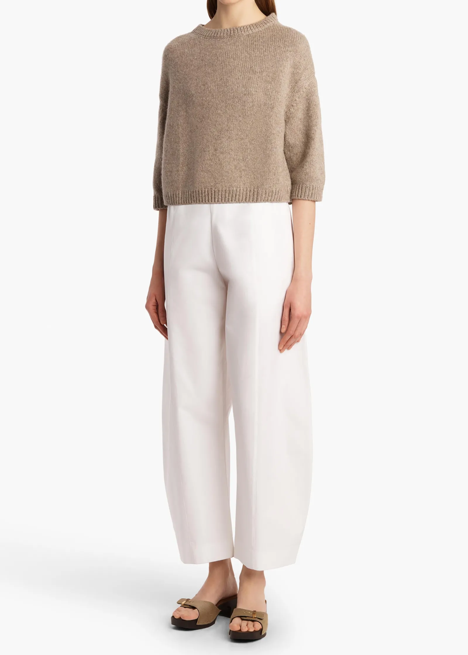 Khaite Knitwear-Sabina Sweater in Sepia
