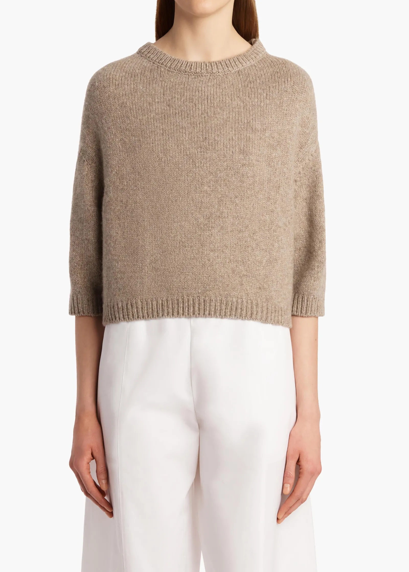 Khaite Knitwear-Sabina Sweater in Sepia