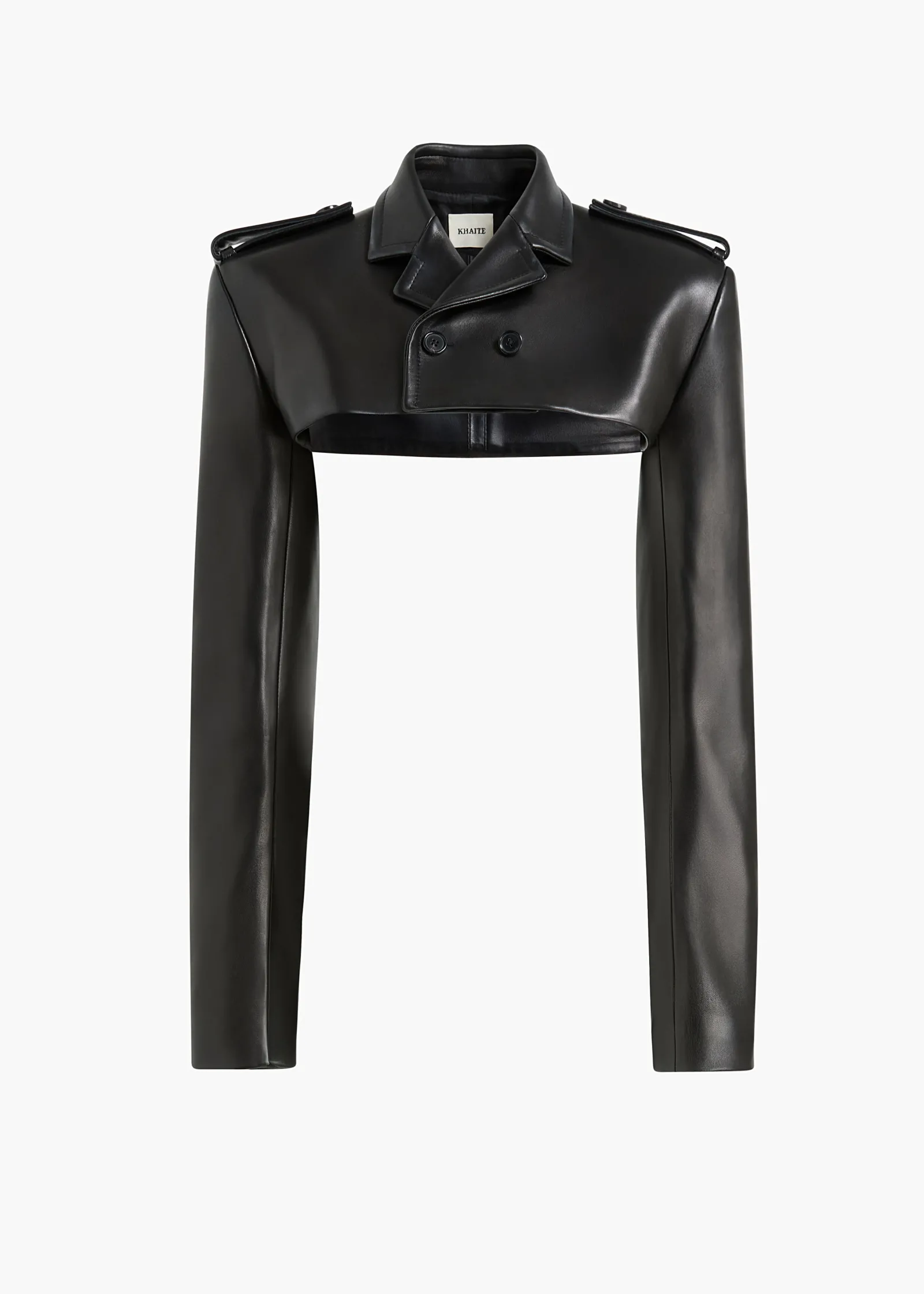 Khaite Leather|Jackets-Sadran Jacket in Black Leather